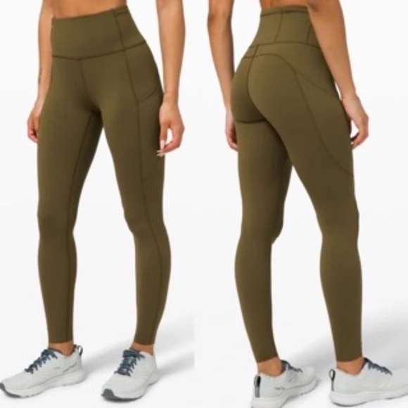 lululemon athletica High-Rise Leggings in Olive Green - Picture 2 of 8